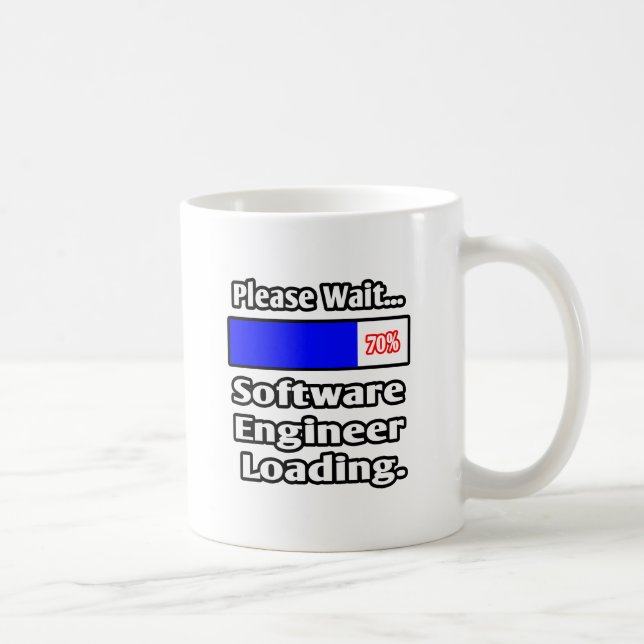 Please Wait...Software Engineer Loading Coffee Mug (Right)