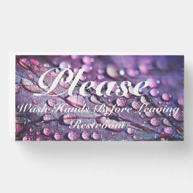 "Please Wash Hands” Modern Home Sign (Front Horizontal)
