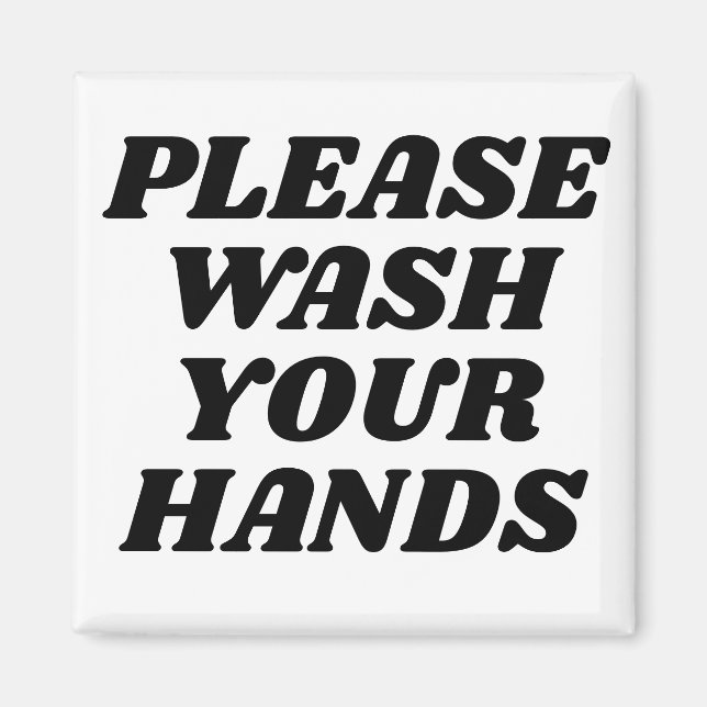Please wash your hands magnet (Front)
