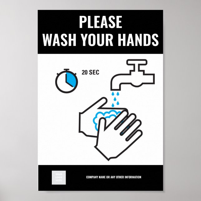 Please Wash your hands Poster (Front)