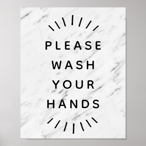 Please Wash Your Hands Sign for Bathroom