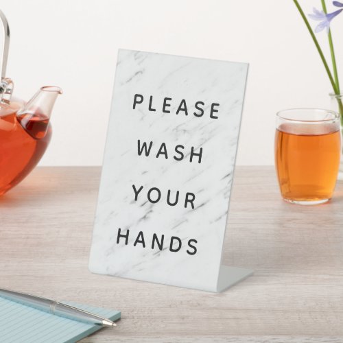 Please Wash Your Hands Sign for Bathroom Counter