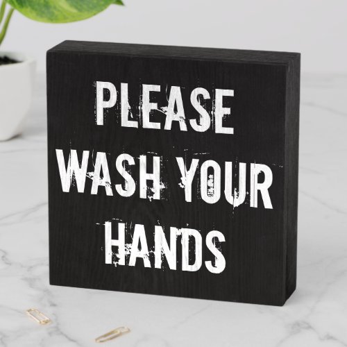 Please Wash Your Hands Sign for Bathroom Counter