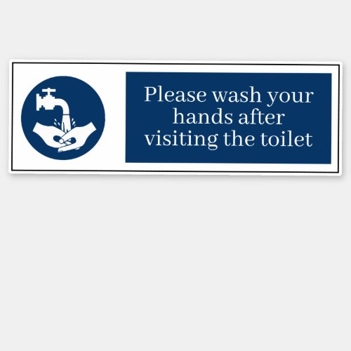 Please Wash Your Hands Toilet Sticker