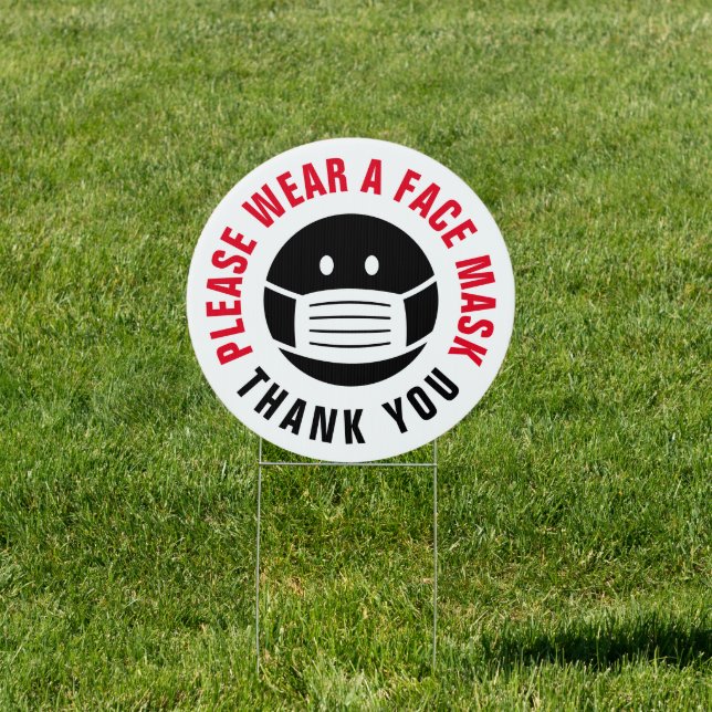 Please wear a face mask front lawn yard sign (Insitu)