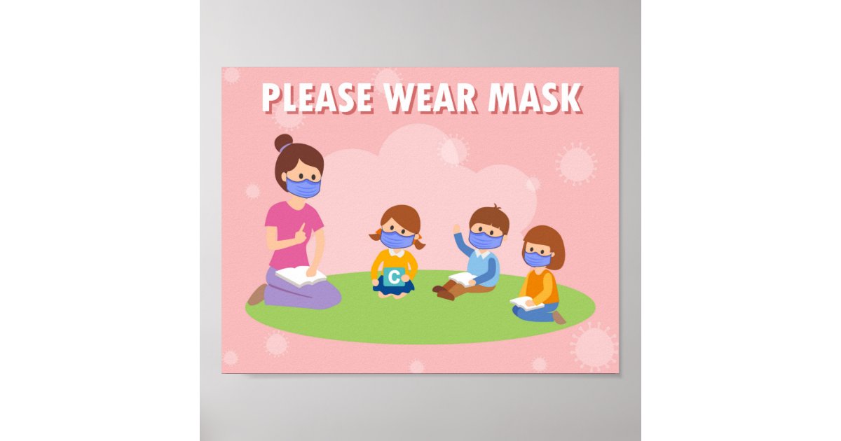 PLEASE WEAR MASK POSTER Zazzle