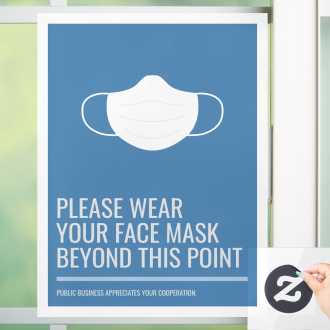 Please Wear your Face Mask Window Cling (Home)