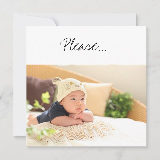 Please will you be my Godparent? Proposal Baby Boy Card (Front)