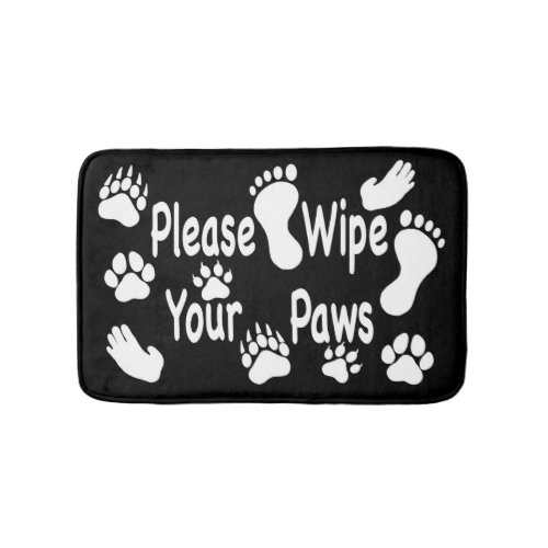 Please Wipe Your Paws Bath Mat