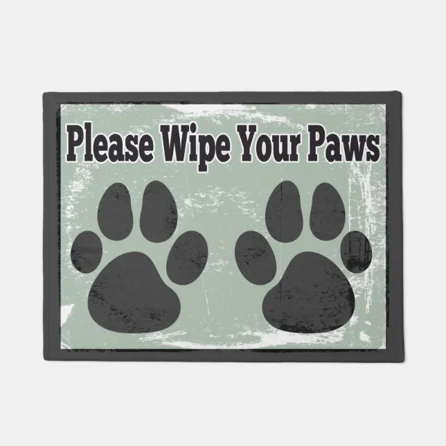 Please Wipe Your Paws Doormat Zazzle