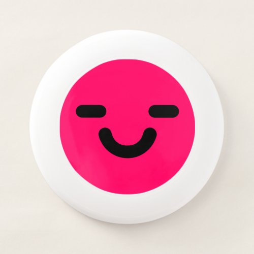 Pleased Smiley Face Pink Wham-O Frisbee