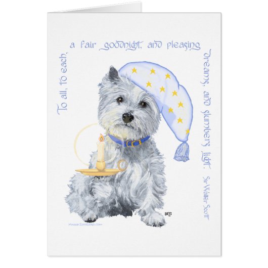 Pleasing Dreams Westie Cards (Front)