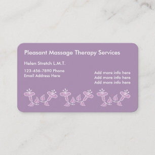 Pleasing Licensed Massage Therapist Business Card