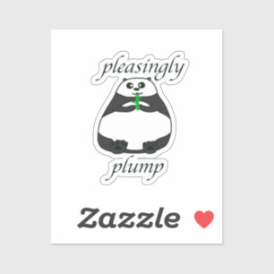 Pleasingly Plump Panda Sticker