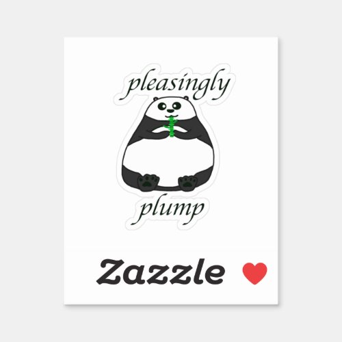 Pleasingly Plump Panda Sticker
