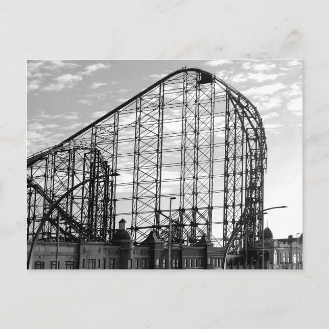 Pleasure Beach B/W Postcard (Front)
