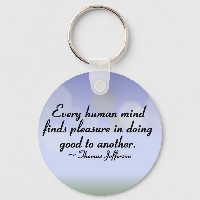 Pleasure of doing good for another keychain (Front)