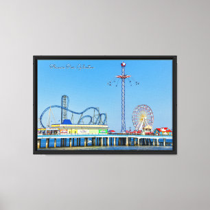 Pleasure Pier in Galveston, Texas Canvas Print