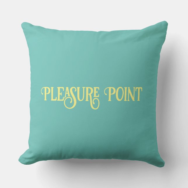 Pleasure Point, a place n Santa Cruz County, Calif Throw Pillow (Front)