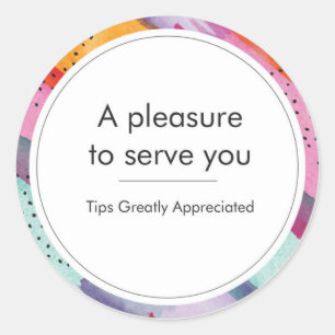 Pleasure To Serve You (Delivery Driver) Classic Round Sticker
