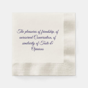 Pleasures of friendship napkins