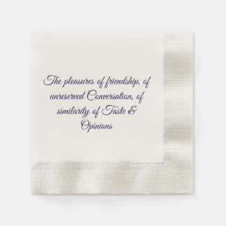 Pleasures of friendship napkins
