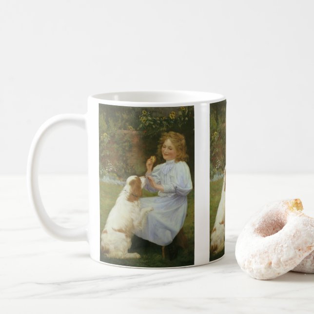 Pleasures of Hope by William Henry Gore Coffee Mug (With Donut)