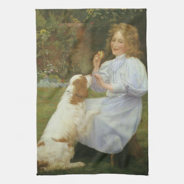 Pleasures of Hope by William Henry Gore Kitchen Towel (Vertical)