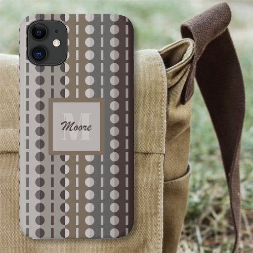 Pleated Stripes  Brown Ombre Phone Case