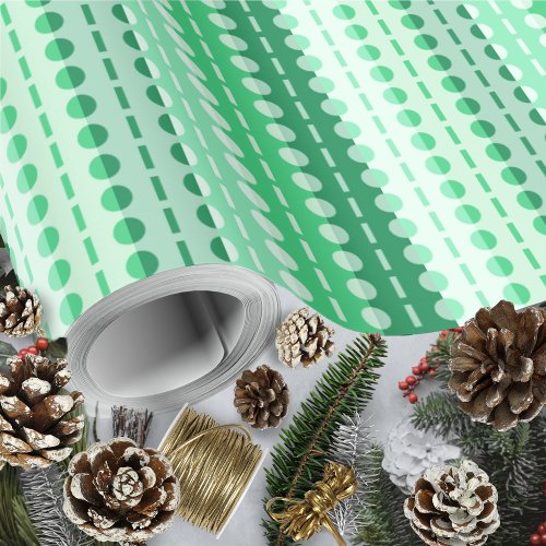 Pleated Stripes_Green Hues Wrapping Paper