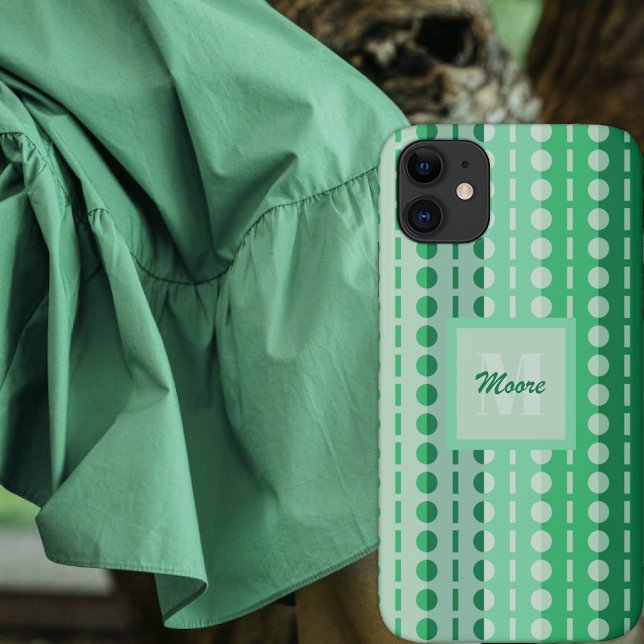 Pleated Stripes – Light to Dark Green Ombre Case-Mate iPhone Case (Creator Uploaded)