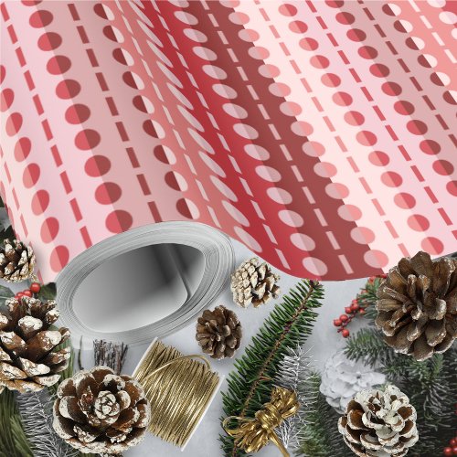 Pleated Stripes_Red Hues Wrapping Paper