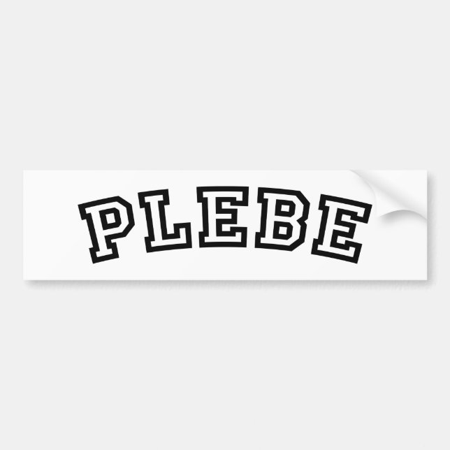 PLEBE BUMPER STICKER (Front)
