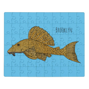 Pleco fish cartoon illustration jigsaw puzzle