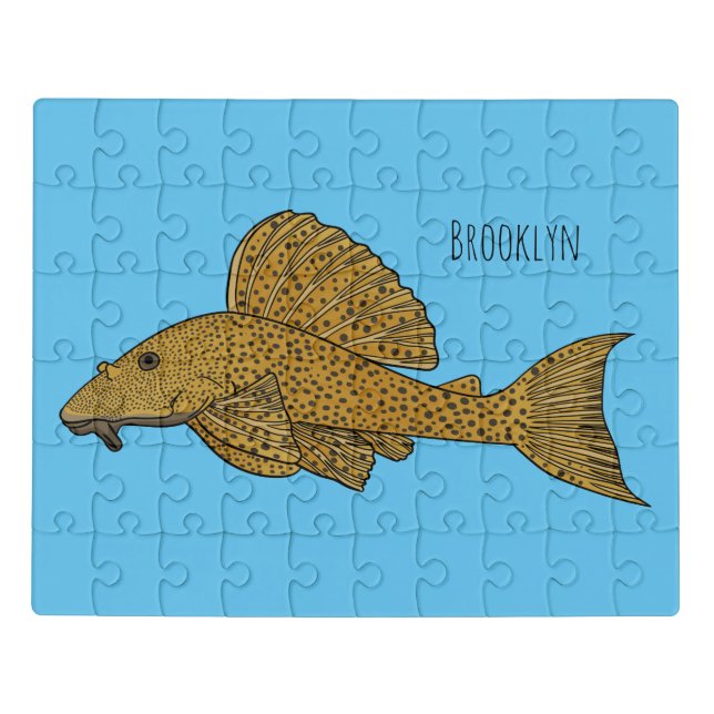 Pleco fish cartoon illustration   jigsaw puzzle (Puzzle Horizontal)