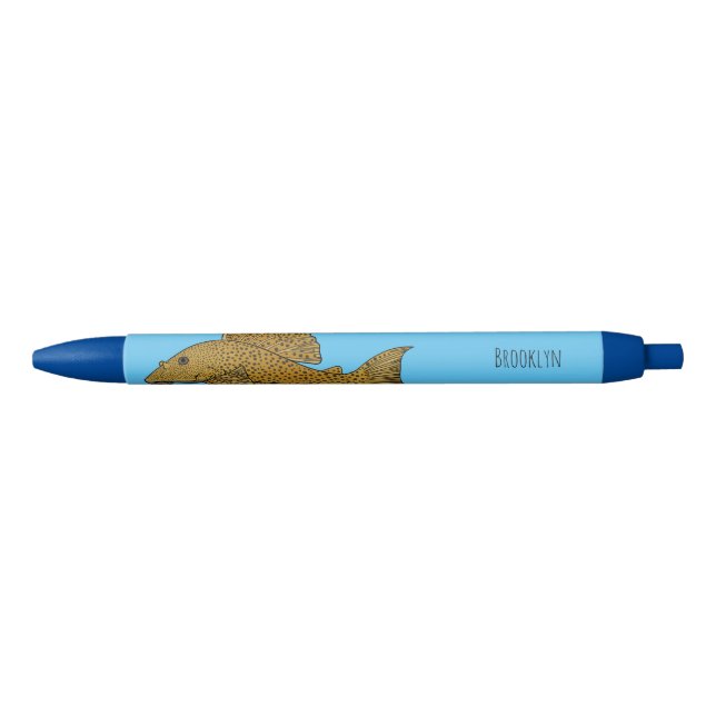 Pleco fish cartoon illustration pen (Front)