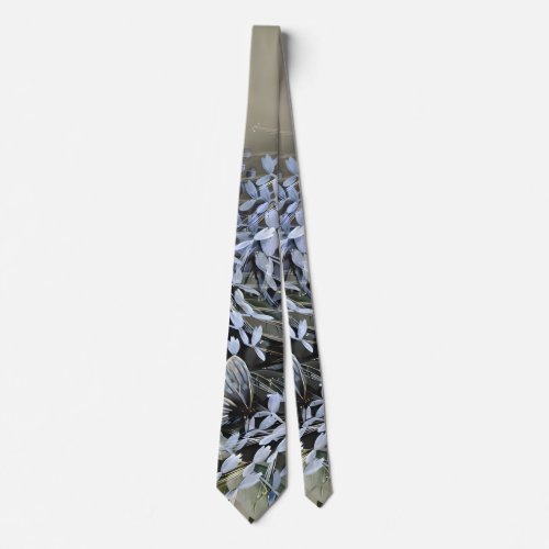 Plectranthus Flower Watercolor Present For Brothe Neck Tie