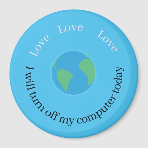 Pledge a day magnet with custom template text 