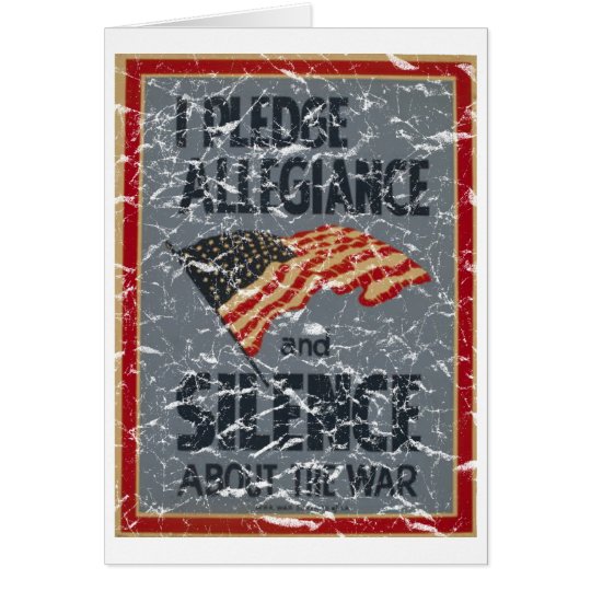 Pledge Allegiance - 1941 - distressed Card