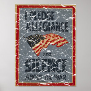 Pledge Allegiance - 1941 - distressed Poster