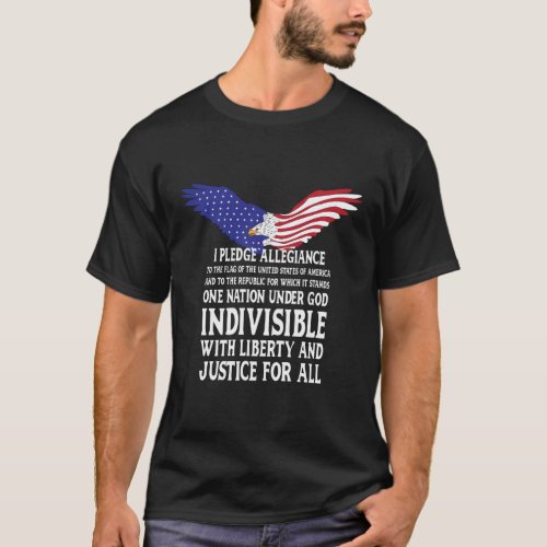 Pledge Allegiance To The Flag Usa T_Shirt