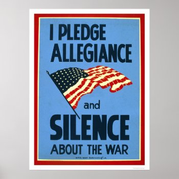 Pledge Allegiance War 1941 Wpa Poster by photos_wpa at Zazzle