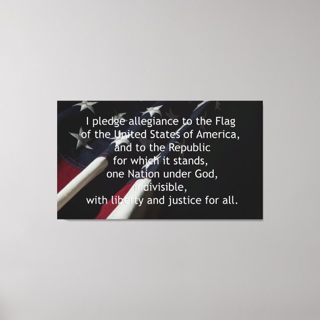 Pledge of Allegiance Canvas Print (Front)