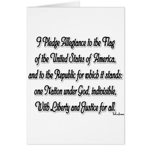 Pledge of Allegiance Cards (Front)