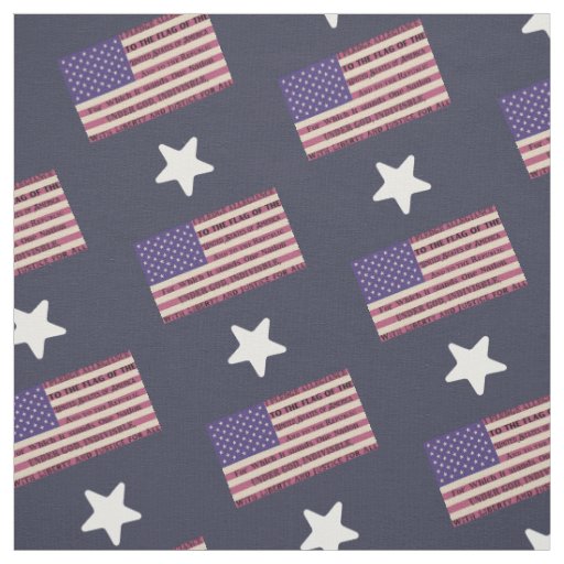 Pledge of Allegiance Flag Fabric