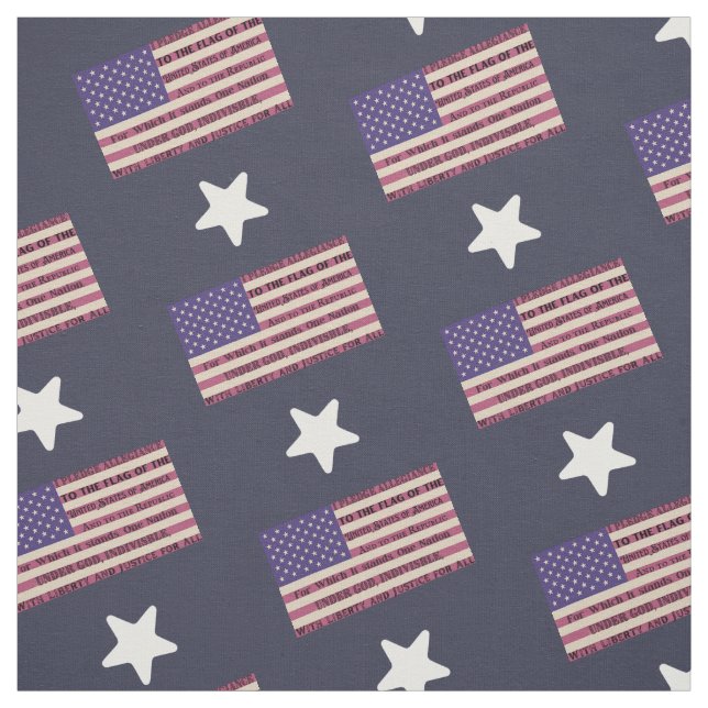 Pledge of Allegiance Flag Fabric (Swatch)