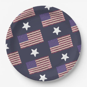Pledge of Allegiance Flag Paper Plates