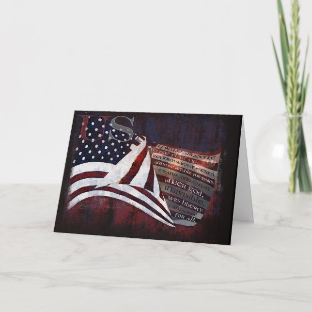 Pledge of Allegiance gifts & Greetings Card (Front)