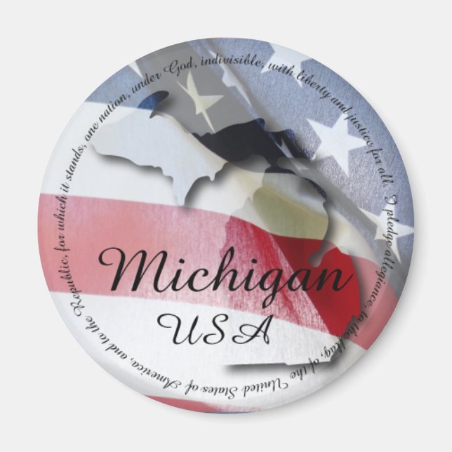 Pledge of Allegiance & Michigan Magnet (Front)