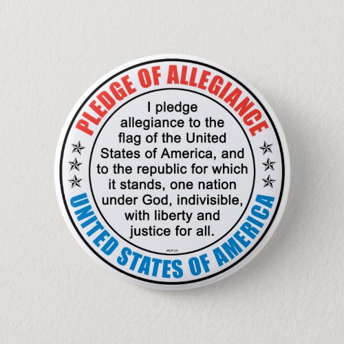 Pledge of Allegiance Pinback Button